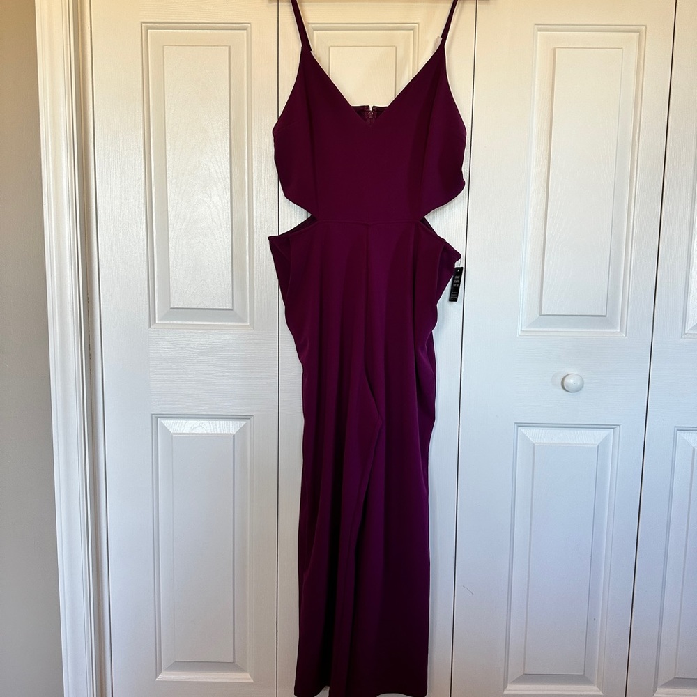 NWT Express Fushia Cutout Jumpsuit SIZE L